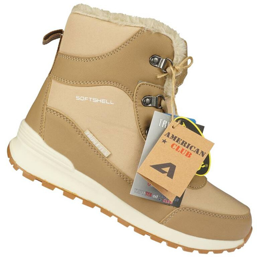 Women's snow boots American Club DSN-51 beige size 37-41