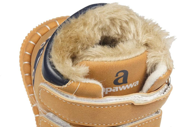 Apawwa children's winter shoes 0FD114CA camel size 18-21