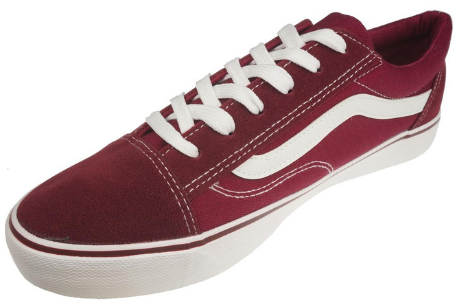 Tenisówki męskie FEISAL MMB123WI bordowe rozm.41-46