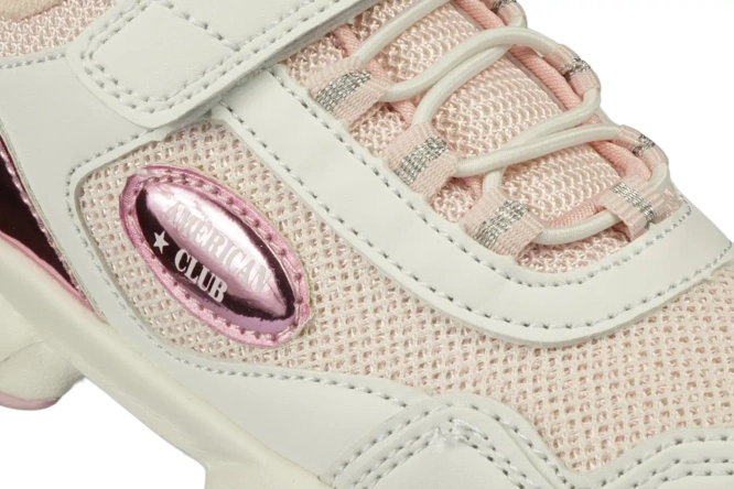 Buty sportowe dziecięce American Club BRL-16 niebieskie i różowe rozm.27-31