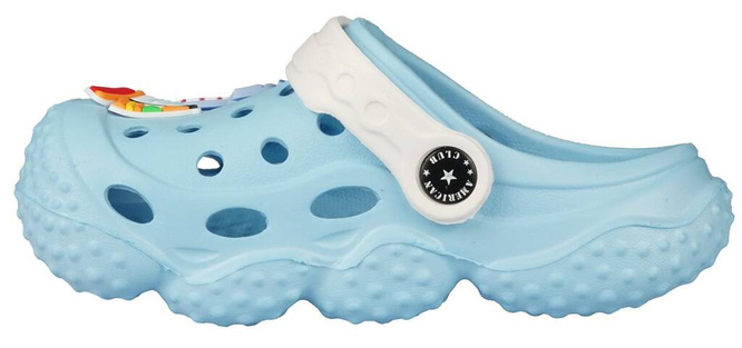 American Club BNH-131 children's swimming pool flip-flops, blue and white, sizes 24-28