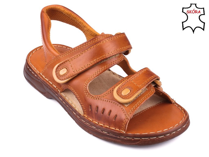 Sandały męskie Łukpol R812KO koniak rozm.40-46