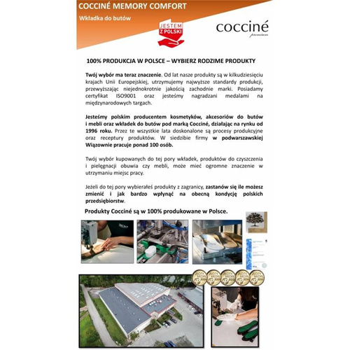 Wkładki do butów Cocciné MEMORY COMFORT rozm.36-46