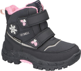 Children's winter shoes American Club BHL-67 navy blue and pink sizes 27-31