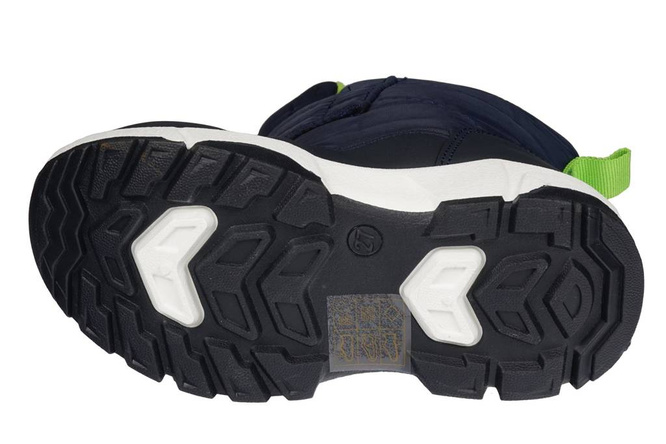 Children's winter shoes Clibee AA200BUGR navy blue and green size 22-27