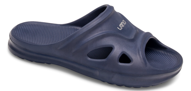 LaNo Men’s Pool Slides MKL-4-0407 – Navy Blue and Black, Sizes 41–46