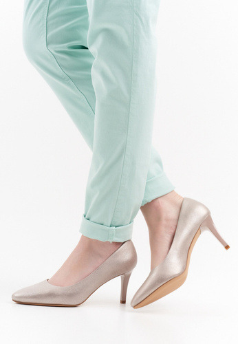 Women's high heels Sergio Leone D1336ZLPR gold size 36-41