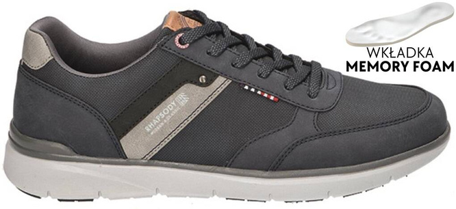 American Club MRH-122 men's sports shoes, black and navy blue, sizes 41-46