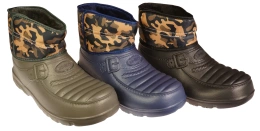 Men’s snow boots Minke M4773-8 in black, gray, and navy blue, available in sizes 41–47.