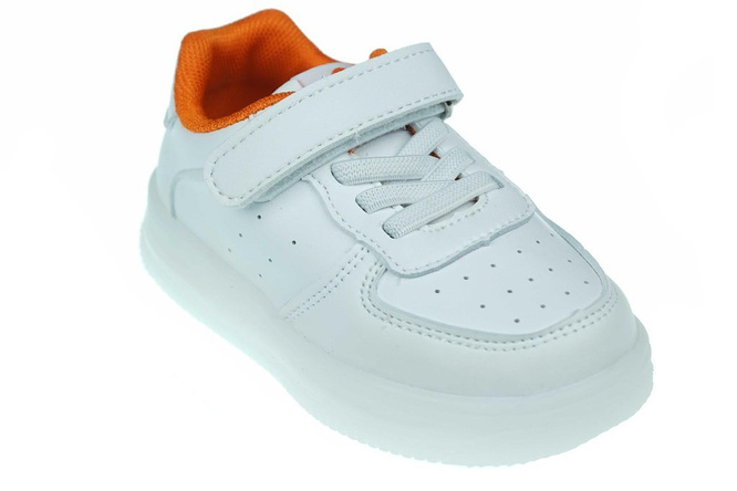 Buty sportowe dziecięce Apawwa ANC62OR biało pomarańczowe rozm.21-25
