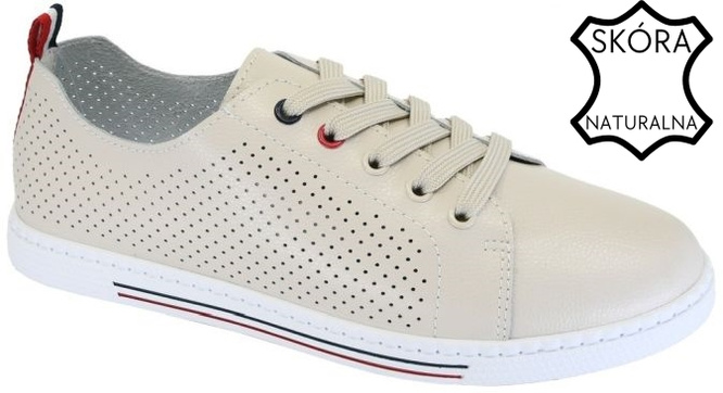 Buty sportowe damskie Ladie's Style D24089BE beżowe rozm.36-41