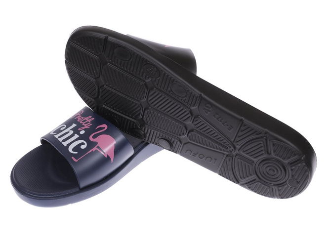 Klapki basenowe damskie Atletico DE7172-A03NABL granatowe i czarne rozm.36-41