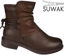 Chun Sen D27585-2BR women's winter shoes, brown, sizes 36-42