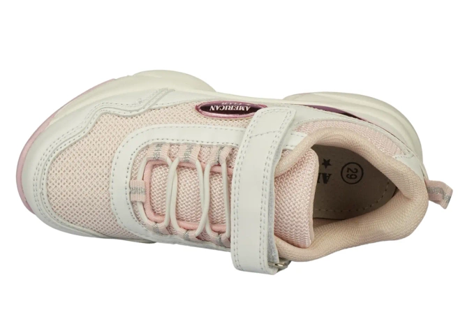 Buty sportowe dziecięce American Club BRL-16 niebieskie i różowe rozm.27-31