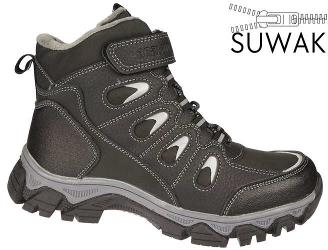 Apawwa CG478BL children's winter shoes, black, sizes 30-37