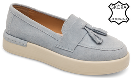 Women's moccasins Skotnicki DP-3-0665BU blue sizes 36-41