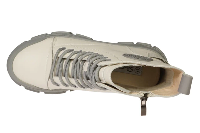 Botki damskie Skotnicki DB-3-1502WHGY białe rozm.36-41