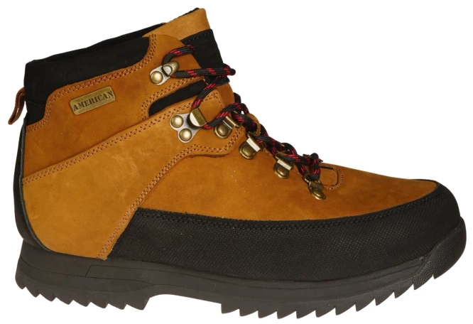 Obuwie przejściowe męskie American Club MCY-92 czarne i camelowe rozm.41-45