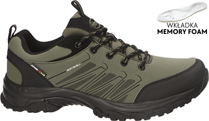 Buty sportowe męskie American Club MWT-252 khaki i czarne rozm.41-46