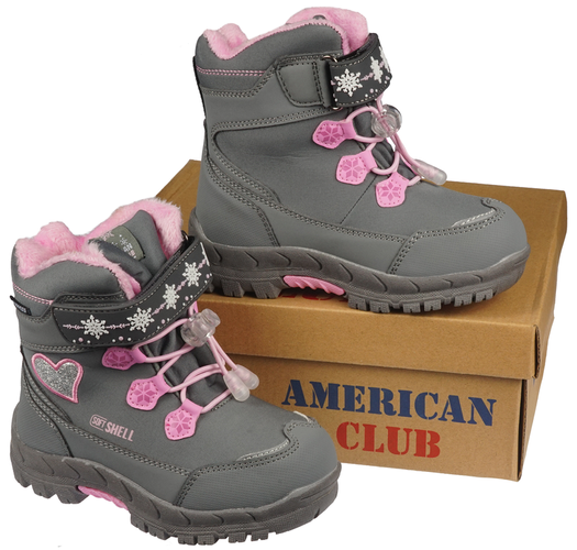 Children's winter boots American Club BHL-38 gray or navy blue size 27-31
