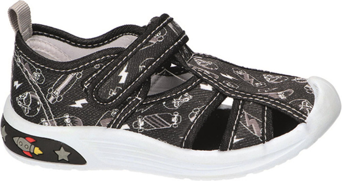 American Club ATEN-138 children's sneakers, black and blue, sizes 22-25