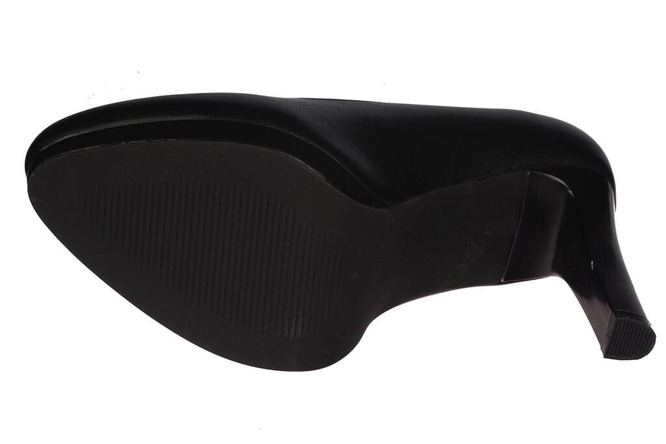 Sergio Leone D1438CZPU women's high heels, black, sizes 36-40