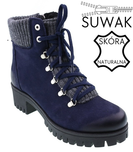 Women's winter shoes Bratbut-Natalia D292GRNU navy blue size 36-41