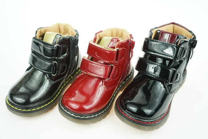 Children's winter shoes LinShi BA2938-22 red, black and gray size 27-32