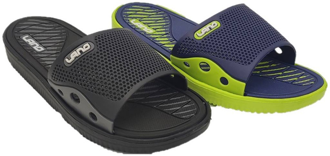 Men's pool slippers Lano MKL-4-6168-X2B navy blue and black, size 42-46