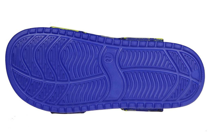 Sandały piankowe dziecięce American Club BNH-99 czarne i niebieskie rozm.24-28