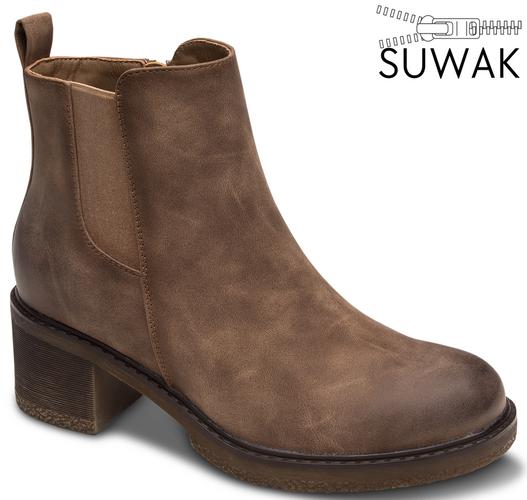 Botki damskie Skotnicki DB-3-1387BR brązowe rozm.36-41