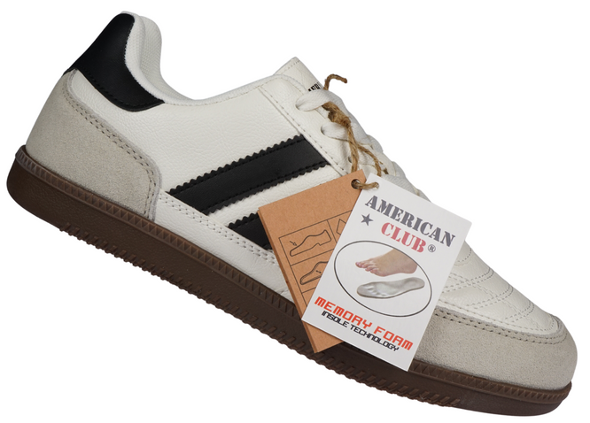 Buty sportowe męskie American Club MRD-31 białe rozm.41-45