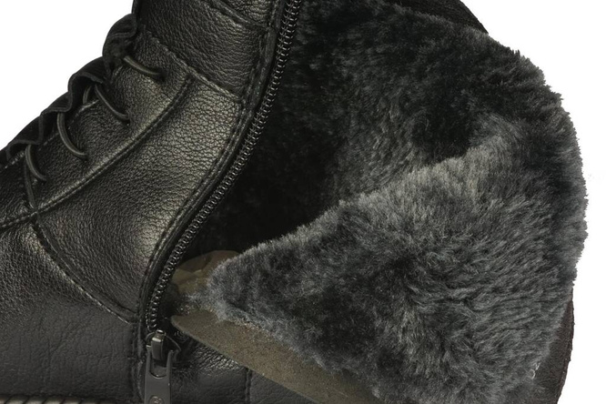 Obuwie zimowe damski Le Scarpe DA7362-1BL czarne rozm.36-41