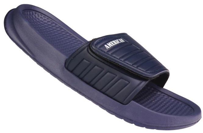 Klapki basenowe młodzieżowe American Club DNH-128 czarne i granatowe rozm.37-41