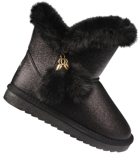 Children's winter boots Apawwa BN220BL black size 26-31