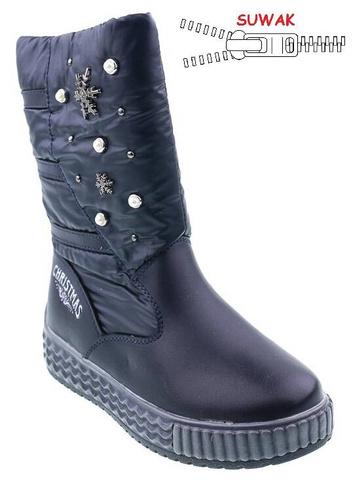 Children's snow boots Clibee BHB809-2BU navy blue size 27-32