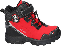 American Club DRL-127 youth trekking shoes, black and red, sizes 37-41