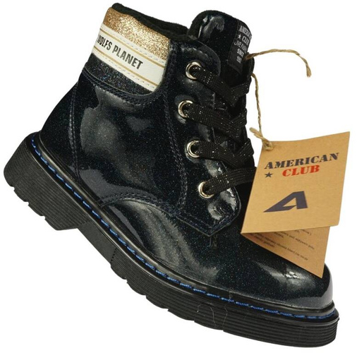 American Club BES-139 children's winter shoes, pink and black, sizes 25-29