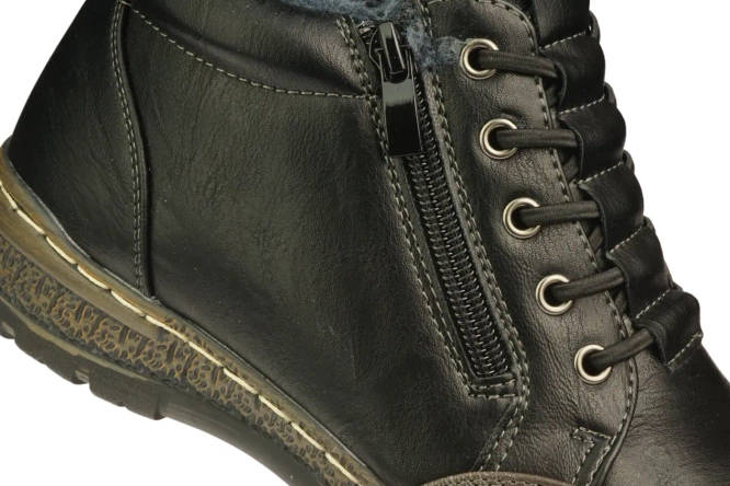 Obuwie zimowe damskie Chun Sen D8708-9BLGY czarne rozm.37-42