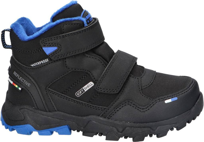 Buty zimowe dziecięce American Club CHL-105 czarno-czerwone i czarno-niebieskie rozm.32-36