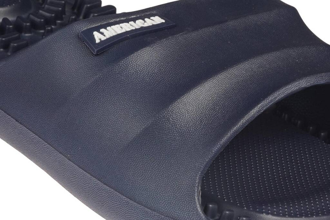 American Club MNH-119 men's swimming pool flip-flops, black and navy blue, sizes 41-45