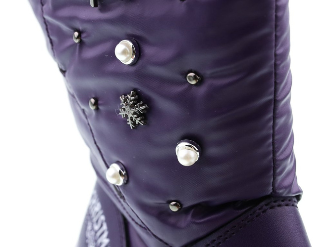 Children's Clibee BHB809-8PU purple snow boots size 27-32