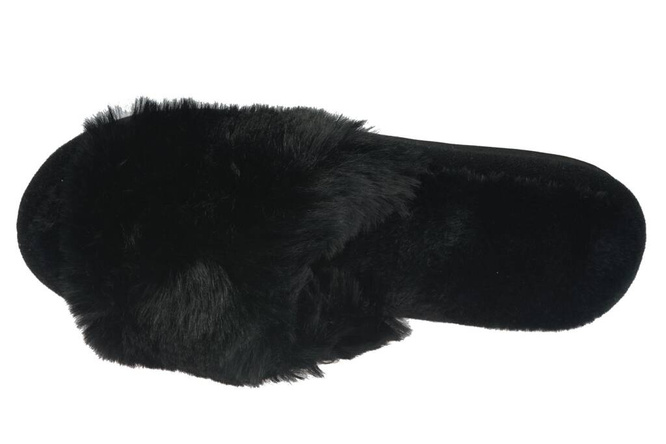 Pantofle tekstylne damskie Lano DK-3-G10BL czarne rozm.36-41