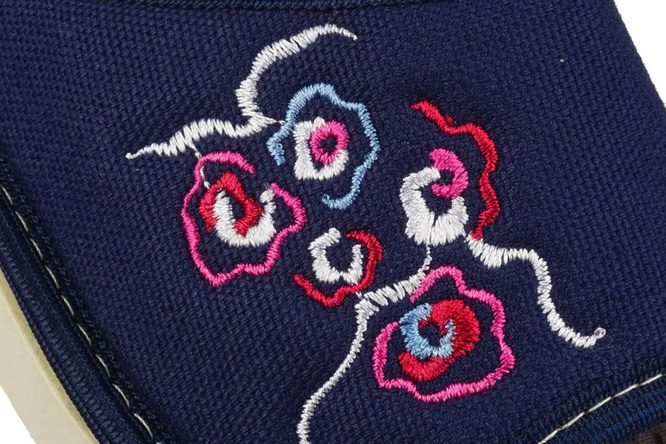 Pantofle damskie Meteor DV602 DANUTA granatowe rozm.36-40