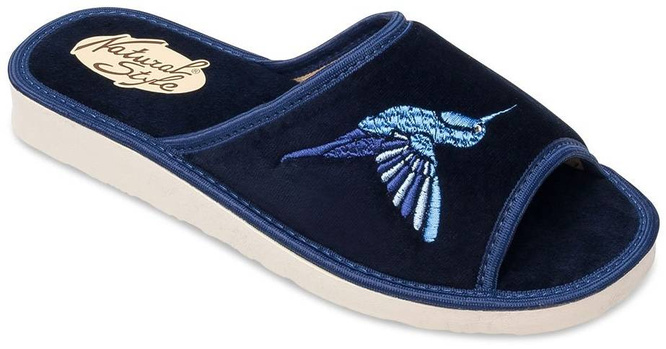 Pantofle damskie Meteor DV037 SANDRA  bordowe, niebieskie i granatowe rozm.36-40