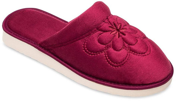 Pantofle damskie Meteor DV011 PATRYCJA granatowe i bordowe rozm.36-40