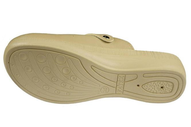 Women's Turkish slippers Fatex DF2305 beige size 36-40