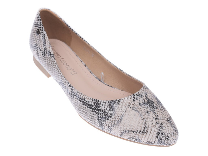 Baleriny damskie Sergio Leone DBL611BIWA białe rozm.36-40