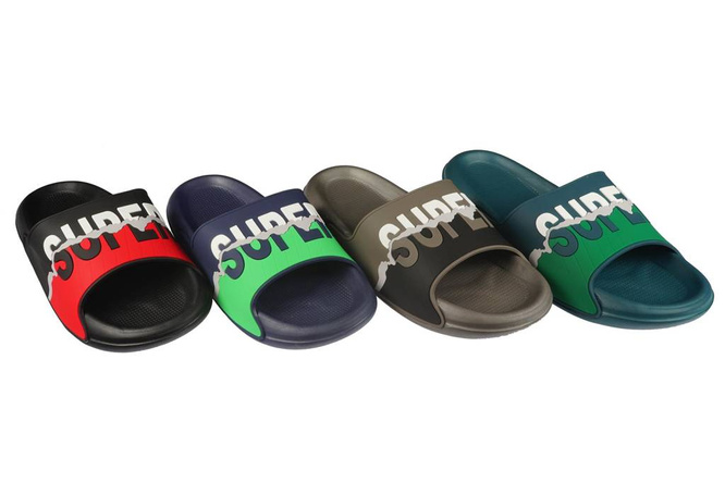 Rarlon MYX-87 men's pool slippers black, gray, green and navy blue size 40-45