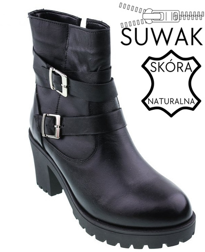 Winter boots for women Bratbut-Natalia D348CZLI black size 36-41